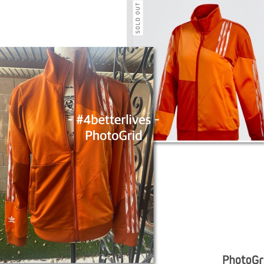 New Adidas Danielle Cathari Collab Track Jacket Firebird Burnt Orange XS Rare - Picture 6 of 16